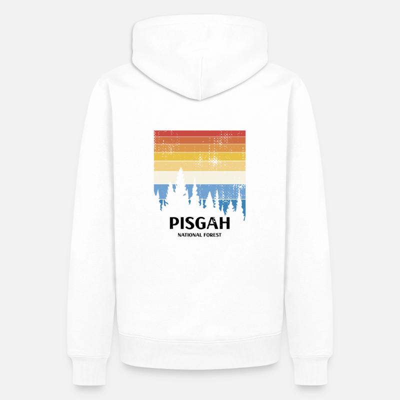 Forêt nationale de Pisgah - Sweat à capuche Premium bio Homme - blanc