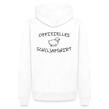 Chemise de nuit officielle Mouton Pyjama Pyjama - Sweat à capuche Premium bio Homme - blanc - Dos - Nico (187cm)