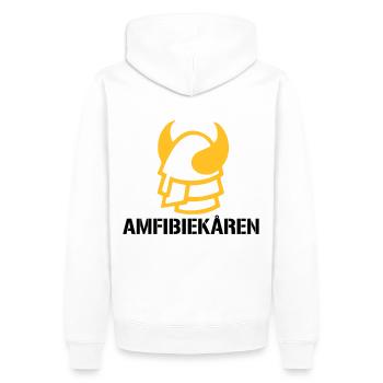 Amphibious Corps - Men’s Premium Organic Hoodie - white - Back - Nico (187cm)