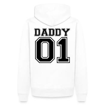 Daddy 01 - Bester Papa Weihnachten Geschenk Vater - Männer Premium Bio Hoodie - Weiß - Hinten - Nico (187cm)