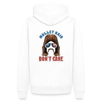 Déclaration de T-Shirt Moku Hair Don't Care Vokuhila - Sweat à capuche Premium bio Homme - blanc - Dos - Nico (187cm)