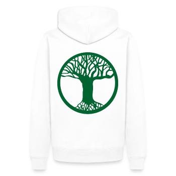 Baum - Männer Premium Bio Hoodie - Weiß - Hinten - Nico (187cm)