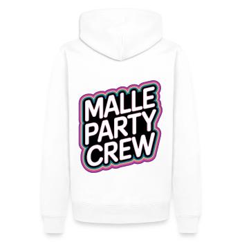Malle Party Crew - Männer Premium Bio Hoodie - Weiß - Hinten - Nico (187cm)