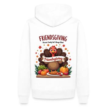 Friendsgiving Family - Männer Premium Bio Hoodie - Weiß - Hinten - Nico (187cm)