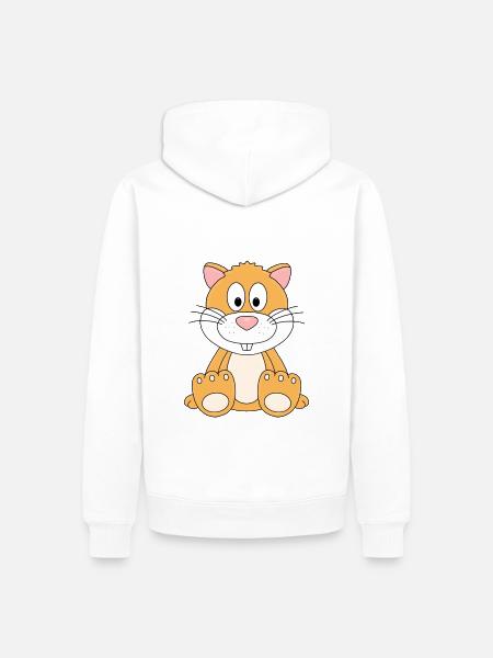 HAMSTER - TIER - KIND - BABY - Männer Premium Bio Hoodie - Weiß