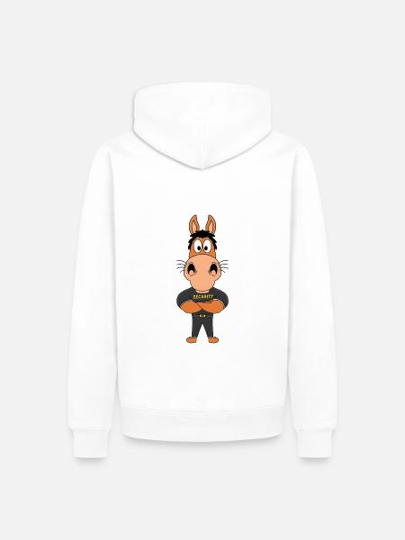 PFERD - PONY - SECURITY - BODYGUARD - TÜRSTEHER - Männer Premium Bio Hoodie - Weiß