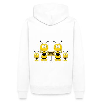 ZUHAUSE IST, WO MEINE BIENEN SIND. - IMKER - TIERE - Männer Premium Bio Hoodie - Weiß - Hinten - Nico (187cm)