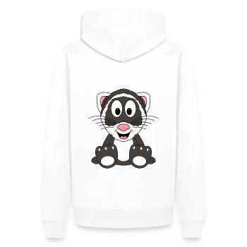 FRETTCHEN - TIER - TIERISCH - KIND - BABY - Männer Premium Bio Hoodie - Weiß - Hinten - Nico (187cm)