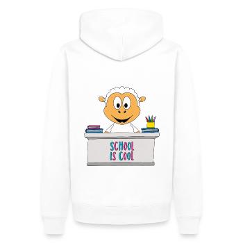 SCHAF - SCHULE - SCHÜLER - LEHRER - TIER - Männer Premium Bio Hoodie - Weiß - Hinten - Nico (187cm)