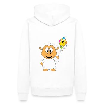SCHAF - DRACHE - DRACHENSTEIGEN - TIER - KIND - Männer Premium Bio Hoodie - Weiß - Hinten - Nico (187cm)