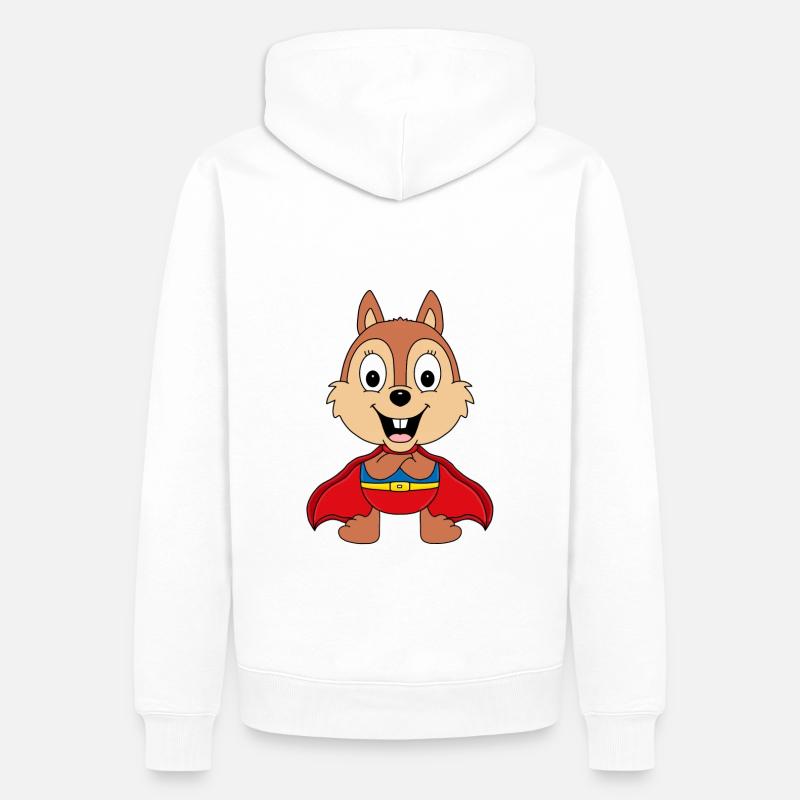 SUPERHELD - EICHHÖRNCHEN - TIER - TIERISCH - Männer Premium Bio Hoodie - Weiß