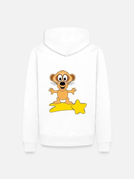 ERDMÄNNCHEN - STERNSCHNUPPE - SURFER - TIER - Männer Premium Bio Hoodie - Weiß