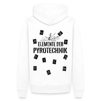 Pyro Elemente - Männer Premium Bio Hoodie - Weiß - Hinten - Nico (187cm)