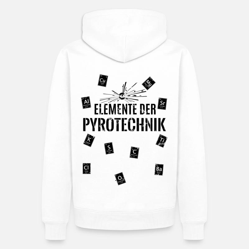 Pyro Elements - Sweat à capuche Premium bio Homme - blanc