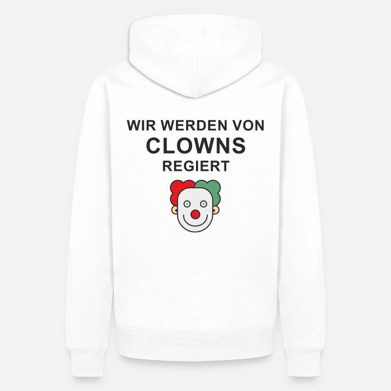 Clown - Männer Premium Bio Hoodie - Weiß