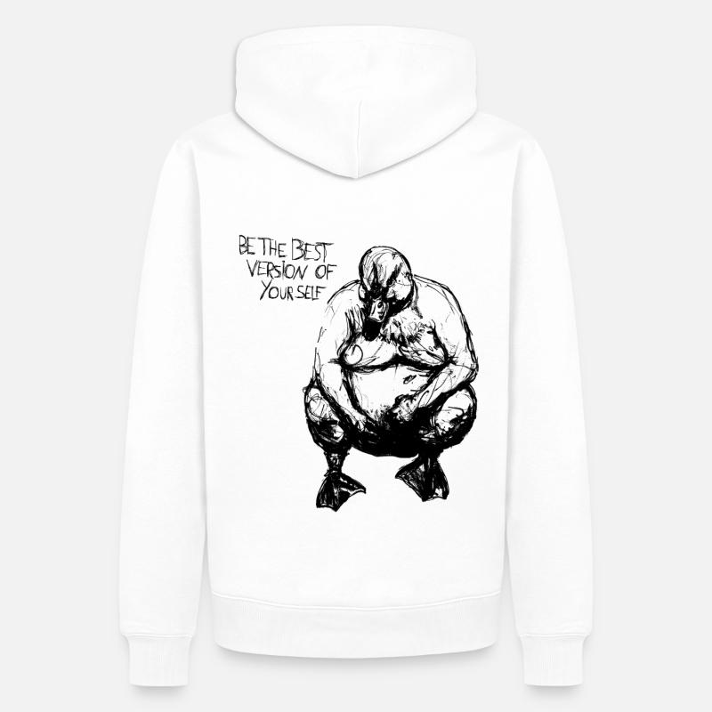 Canard de motivation - Sweat à capuche Premium bio Homme - blanc