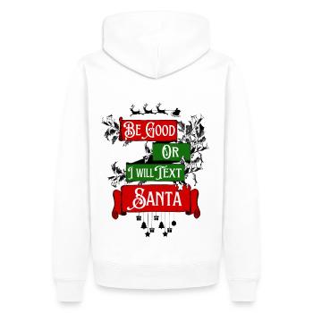 cooler Weihnachtsspruch Geschenk Idee xmas - Männer Premium Bio Hoodie - Weiß - Hinten - Nico (187cm)