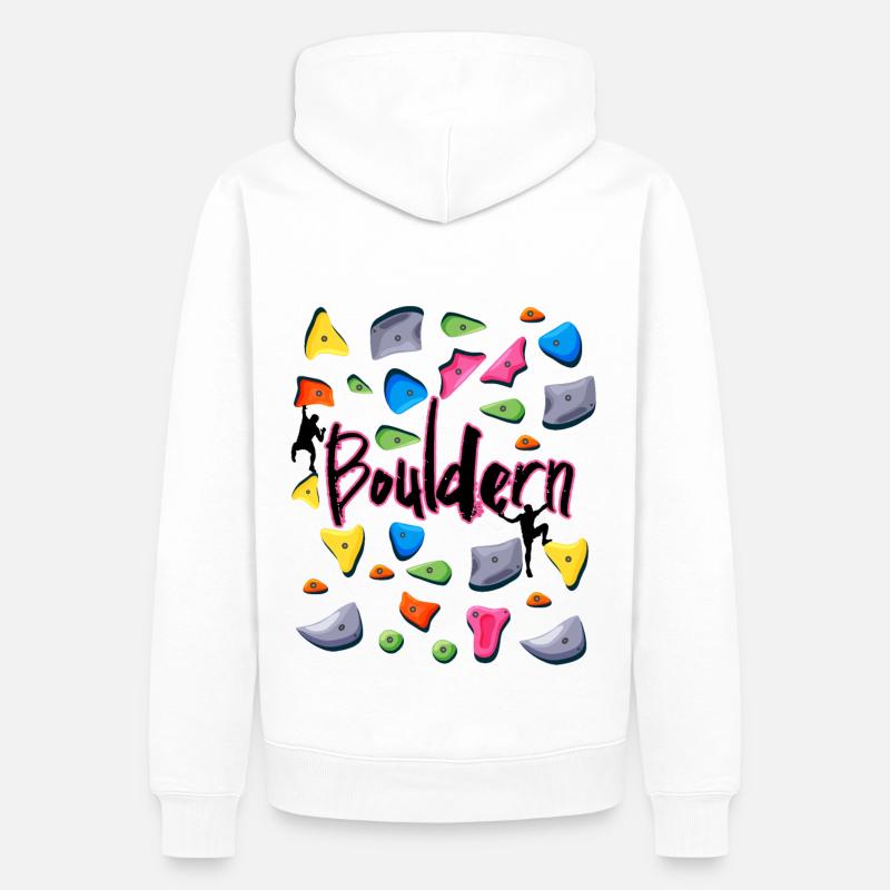 bouldern boulder boulderer - Männer Premium Bio Hoodie - Weiß