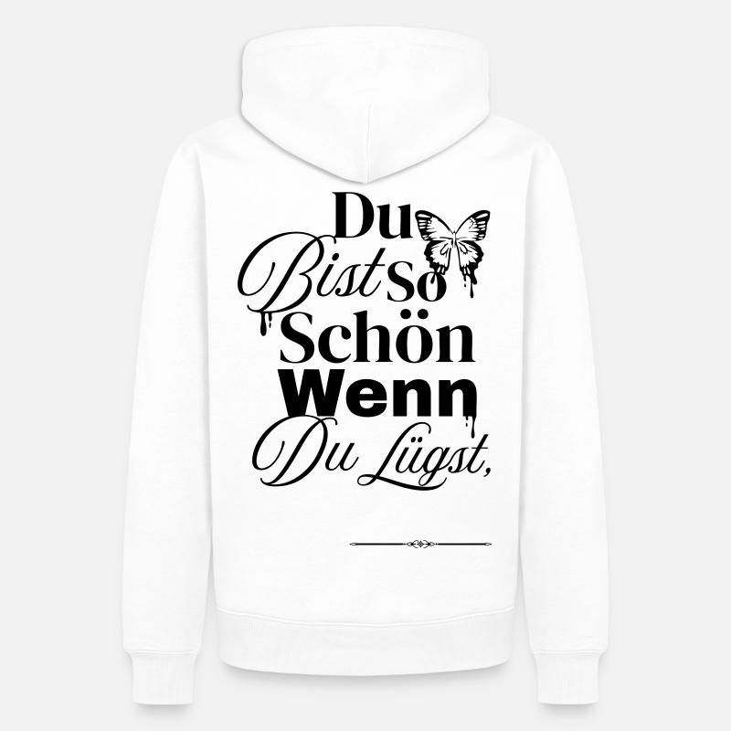 So Schön Wenn Du Lügst - Männer Premium Bio Hoodie - Weiß