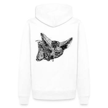 Tier-Tattoo & Tribals, Geschenk zB Geburtstag - Männer Premium Bio Hoodie - Weiß - Hinten - Nico (187cm)