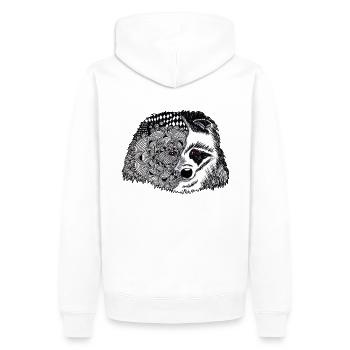 Tier-Tattoo & Tribals, Geschenk zB Geburtstag - Männer Premium Bio Hoodie - Weiß - Hinten - Nico (187cm)