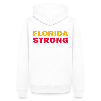 Florida Stark - Männer Premium Bio Hoodie - Weiß - Hinten - Nico (187cm)