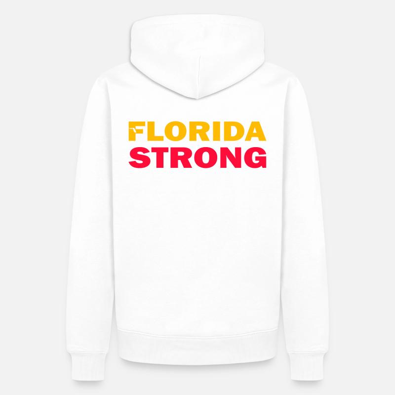 Florida Stark - Männer Premium Bio Hoodie - Weiß
