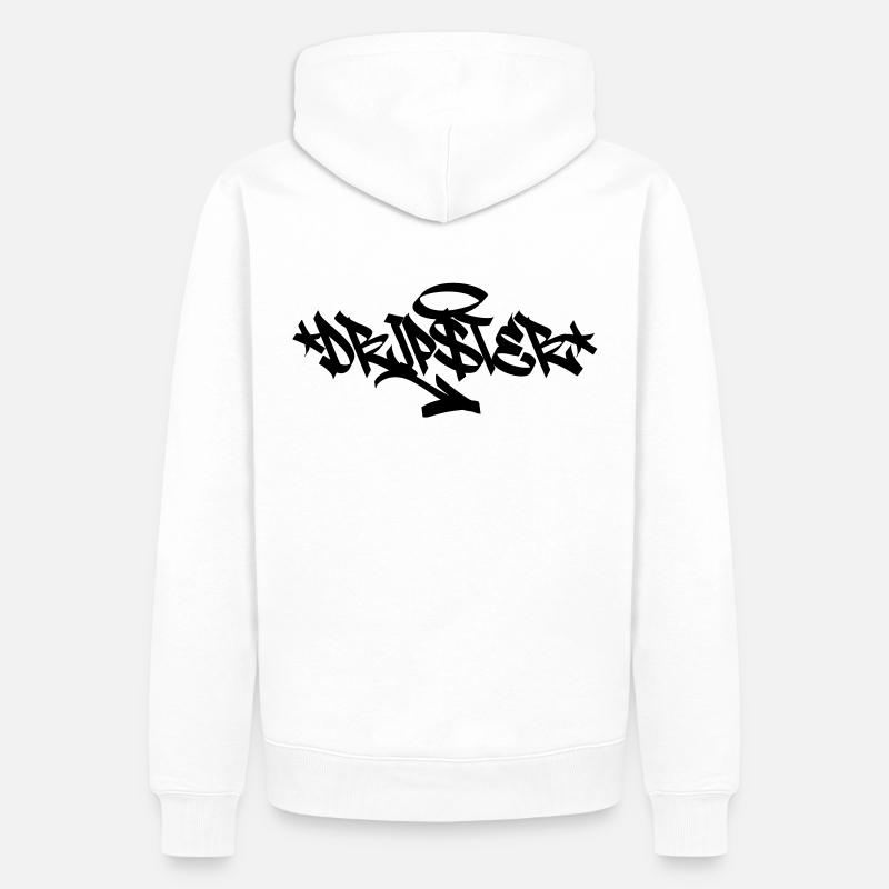 Étiquette de goutteur - Sweat à capuche Premium bio Homme - blanc