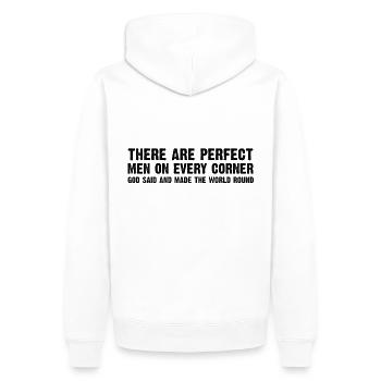 Liebes-Sprüche, Geschenk zB Geburtstag, Nerd Ehe - Männer Premium Bio Hoodie - Weiß - Hinten - Nico (187cm)