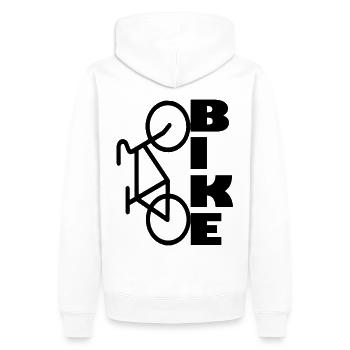 Cooles bike - Sweat à capuche Premium bio Homme - blanc - Dos - Nico (187cm)