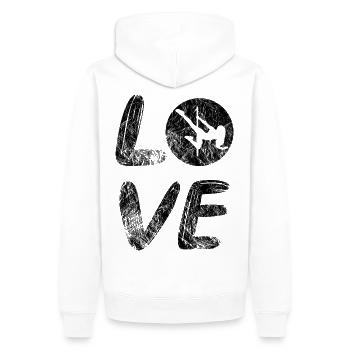 Pole dance love - Männer Premium Bio Hoodie - Weiß - Hinten - Nico (187cm)