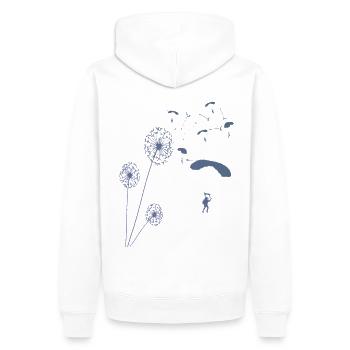Parachutiste cadeau de parachutiste parapente - Sweat à capuche Premium bio Homme - blanc - Dos - Nico (187cm)