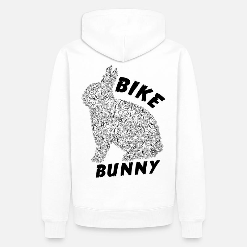 Lapin de nombreux vélos vélo - Sweat à capuche Premium bio Homme - blanc
