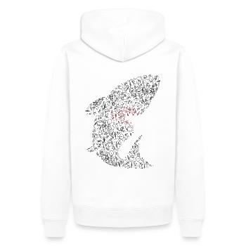 Shark Bicycle from many bicycles - Men’s Premium Organic Hoodie - white - Back - Nico (187cm)