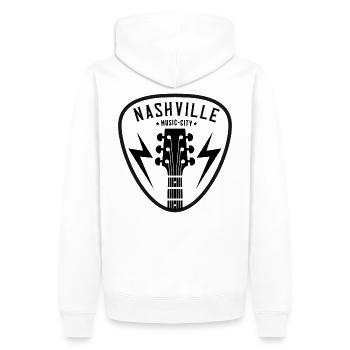 Nashville Music City Tennessee USA Musikliebhaber - Männer Premium Bio Hoodie - Weiß - Hinten - Nico (187cm)