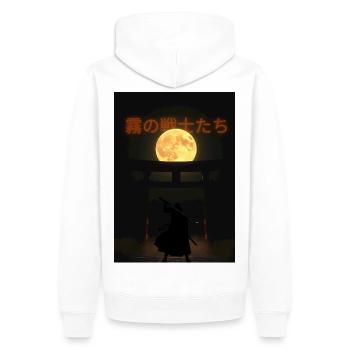 Chasseur de Brume au Clair de Lune - Sweat à capuche Premium bio Homme - blanc - Dos - Nico (187cm)