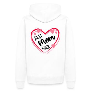 Cadeau de fête des mères pour femmes Meilleure maman de tous les temps - Sweat à capuche Premium bio Homme - blanc - Dos - Nico (187cm)