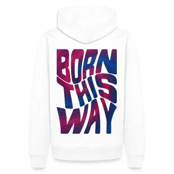 Born This Way – Bisexual Edition - Men’s Premium Organic Hoodie - white - Back - Nico (187cm)