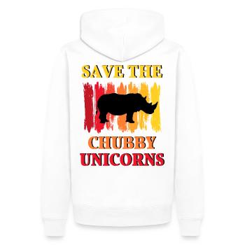 Rhinocéros Rhinocéros Afrike animaux protéger le bien-être des animaux - Sweat à capuche Premium bio Homme - blanc - Dos - Nico (187cm)
