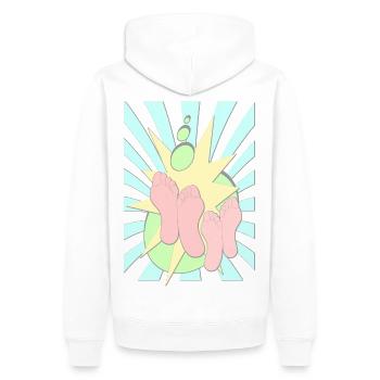 Détendez-vous en vacances et détendez-vous - Sweat à capuche Premium bio Homme - blanc - Dos - Nico (187cm)