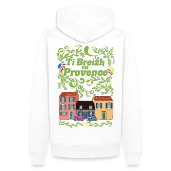 Ti Breizh in Provence - Männer Premium Bio Hoodie - Weiß - Hinten - Nico (187cm)