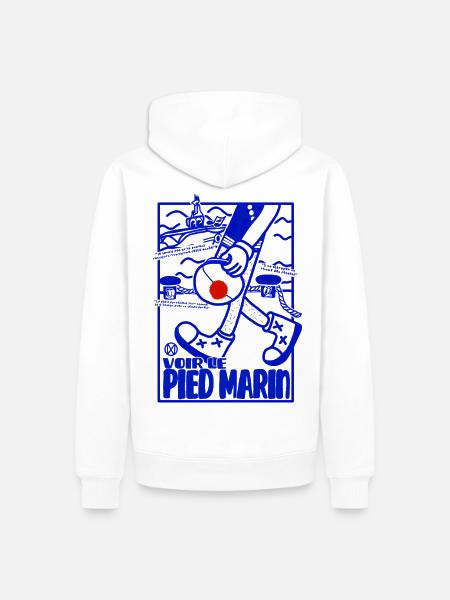 Pied Marin Toulon Bachi - Männer Premium Bio Hoodie - Weiß