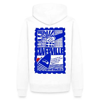 Toulon Cuverville Sardine - Sweat à capuche Premium bio Homme - blanc - Dos - Nico (187cm)