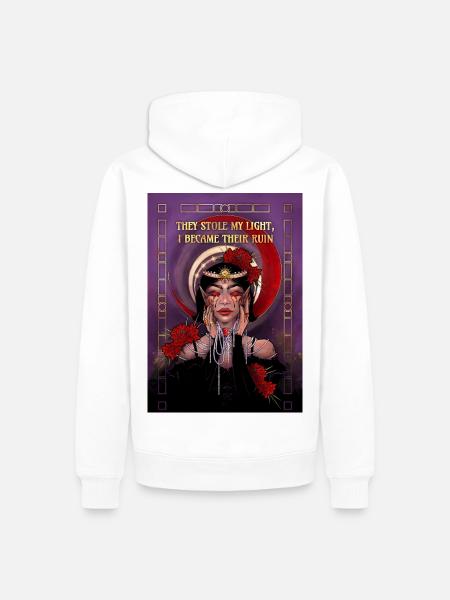 Grieving Queen - Männer Premium Bio Hoodie - Weiß