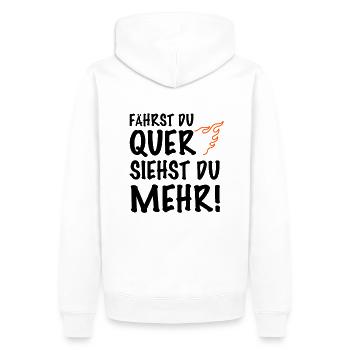Fährst du quer siehst du mehr Tuner Sportwagen - Männer Premium Bio Hoodie - Weiß - Hinten - Nico (187cm)