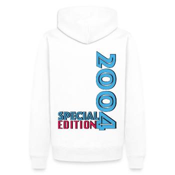 18 Geburtstag Junge Mädchen 18 Jahre 2004 - Männer Premium Bio Hoodie - Weiß - Hinten - Nico (187cm)