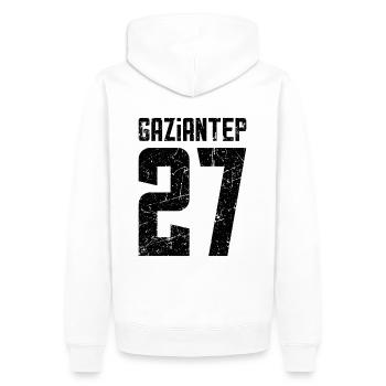 Gaziantep 27 Türkei Turkiye Geschenk Urlaub TR - Männer Premium Bio Hoodie - Weiß - Hinten - Nico (187cm)