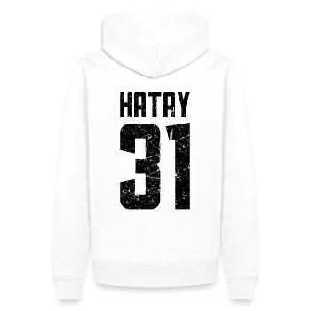 Hatay 31 Türkei Turkiye Geschenk Urlaub TR - Männer Premium Bio Hoodie - Weiß - Hinten - Nico (187cm)