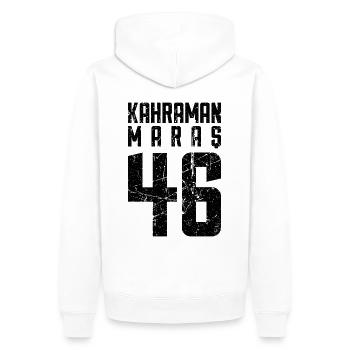 Maras 46 Türkei Turkiye Geschenk Urlaub TR Türk - Männer Premium Bio Hoodie - Weiß - Hinten - Nico (187cm)