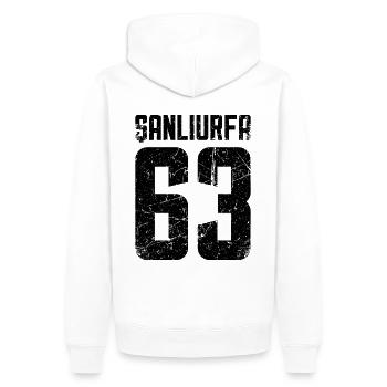 Sanliurfa 63 Türkei Turkiye Geschenk Urlaub Türk - Männer Premium Bio Hoodie - Weiß - Hinten - Nico (187cm)